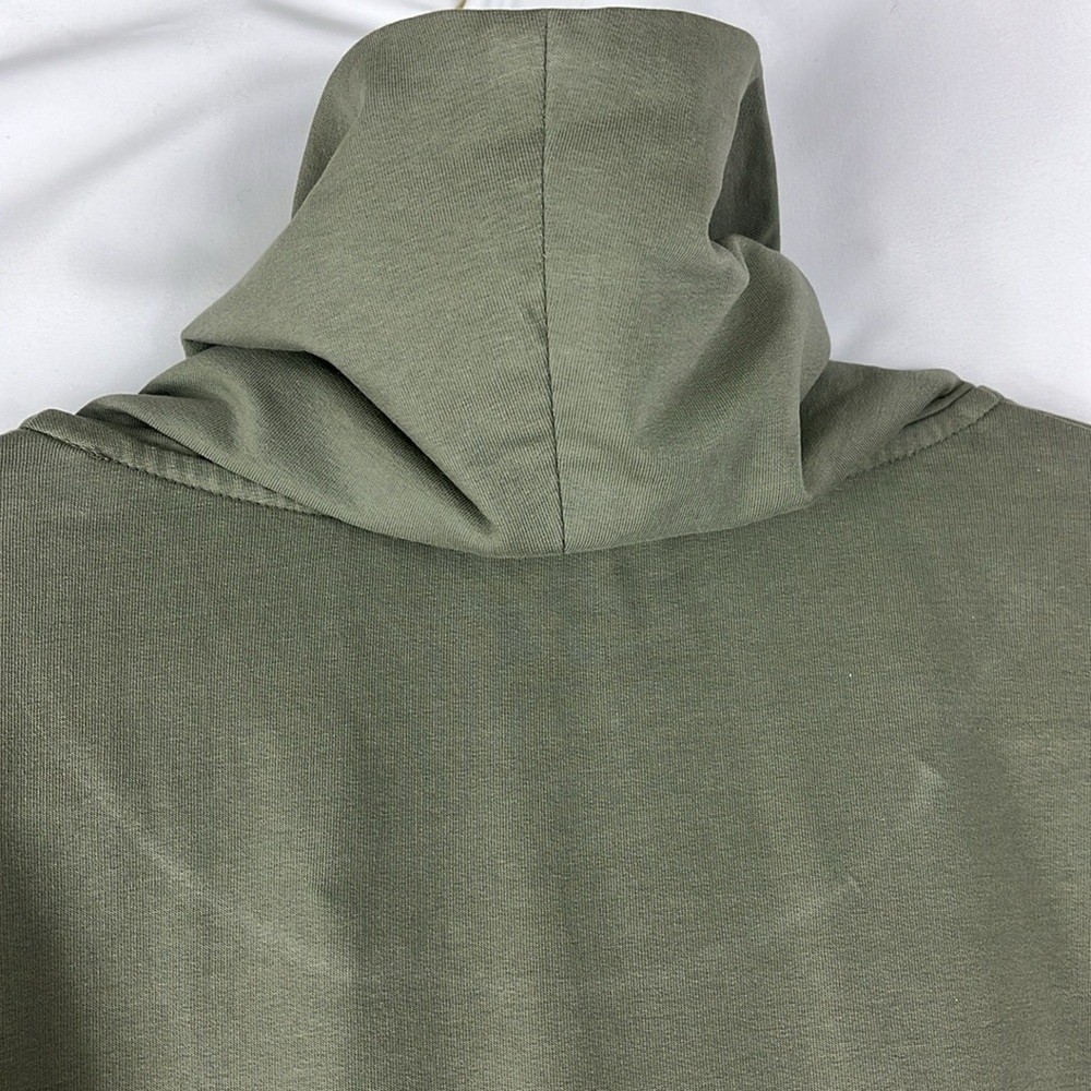 Focus Casual Life popover cowl neck kangaroo pocket long sleeve top Sz M Green - Picture 11 of 11